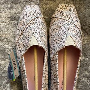 Toms Alpargata Pastel Multi-Mini Leopard Print Shoes Size 10 New in Box